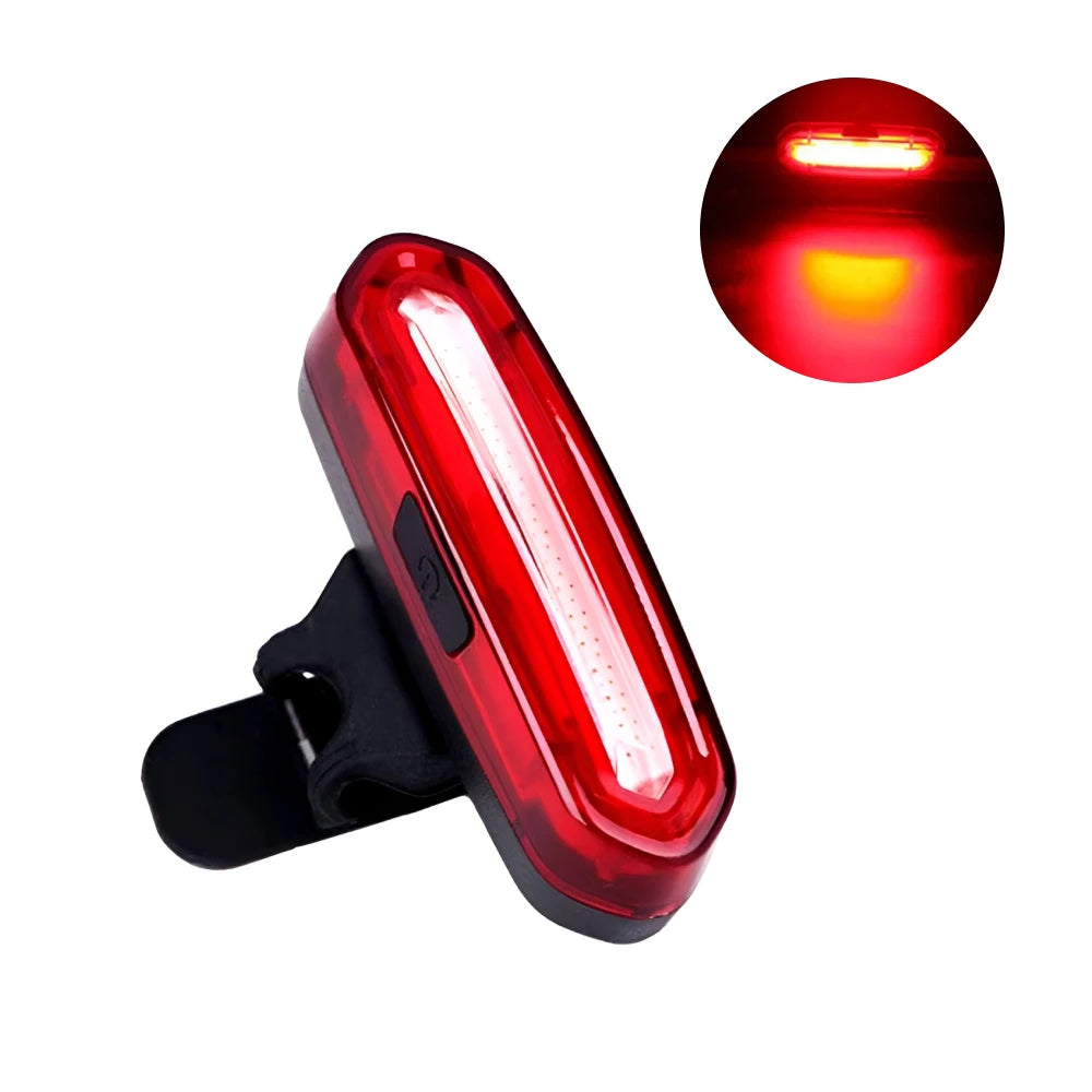 Wiederaufladbares LED-Rücklicht für Nachtfahrten per USB