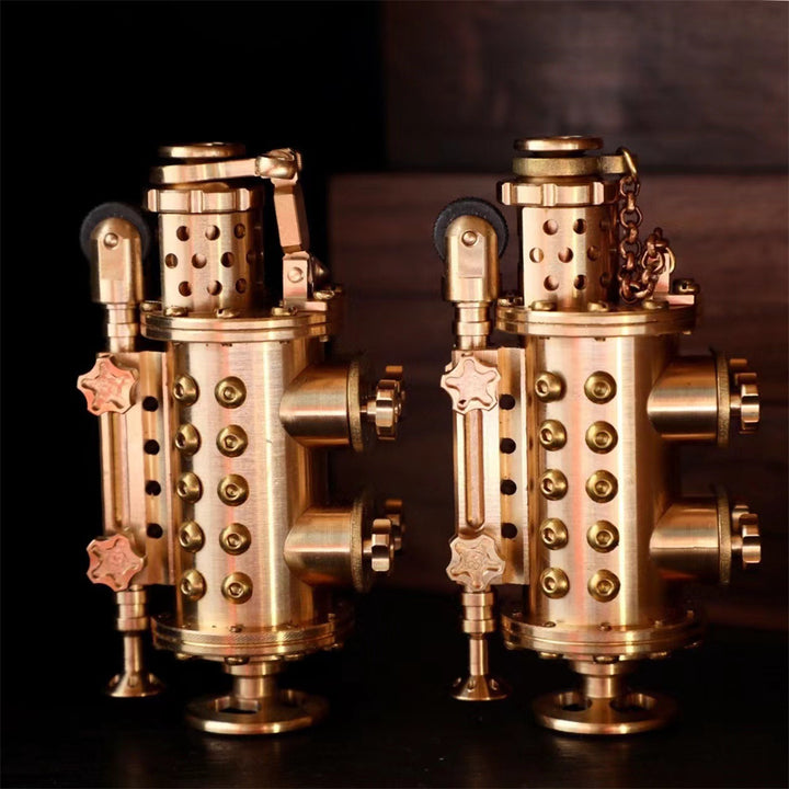 All Copper Handmade Mechanical Punk Kerosene Lighter Trench Machine - Blue Force Sports