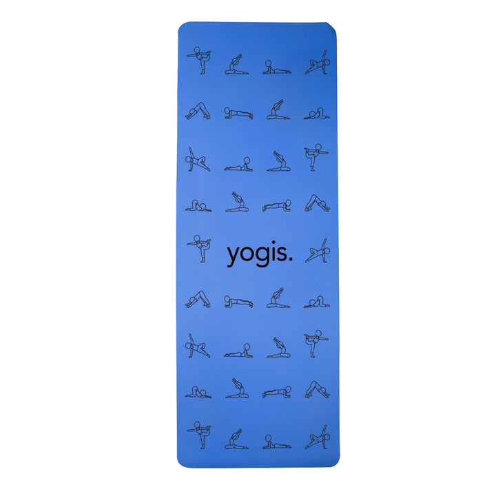 Yoga Mat Posture Line Non-slip Custom Fitness Mat For Beginners Plank Support - Blue Force Sports