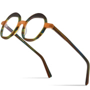 Color Blocking Plate Eyeglass Frame - Blue Force Sports