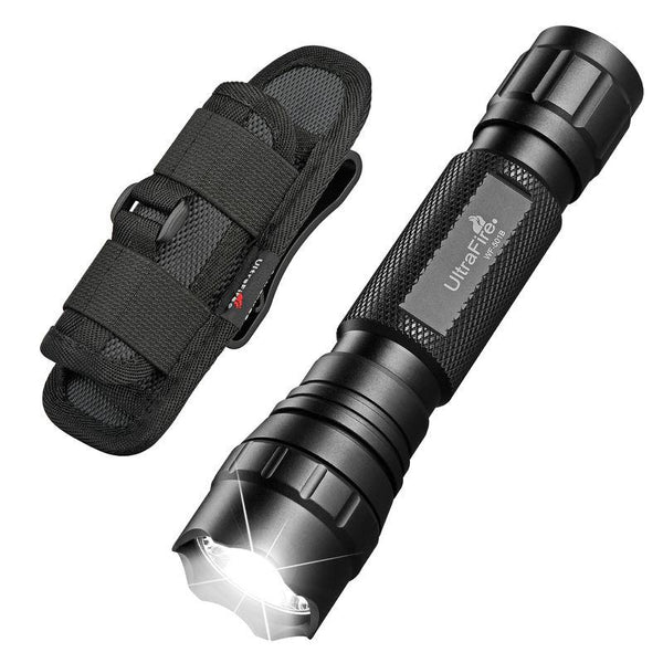 1200LM taktische LED-Taschenlampe mit Holster und wiederaufladbarem Akku