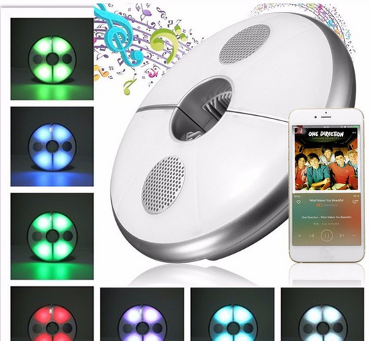 Colorful rhythm Bluetooth umbrella light LED tent light Outdoor multi-function USB charging camping light - Blue Force Sports