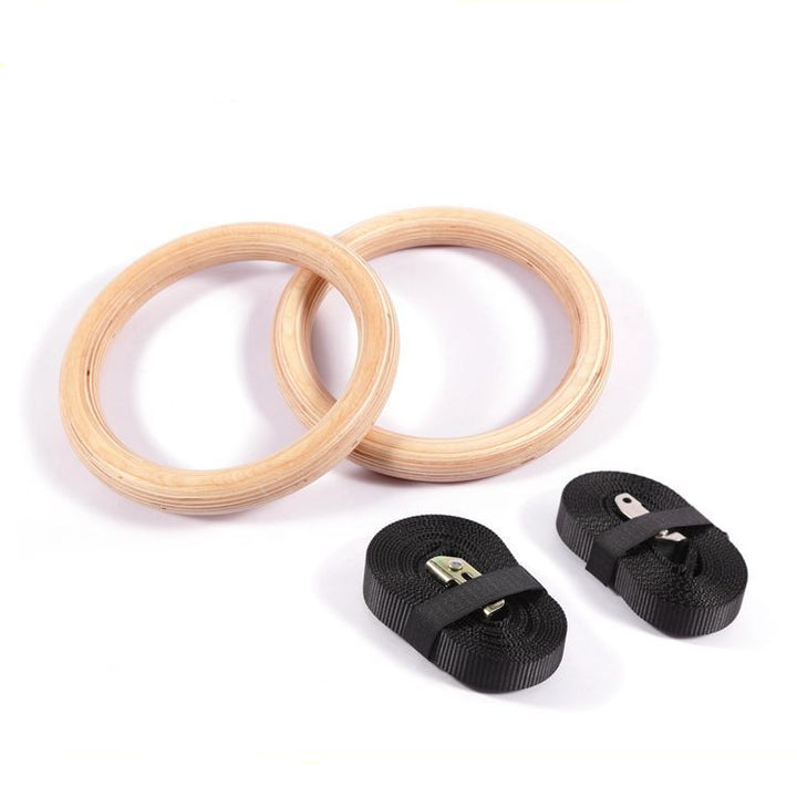 Gymnastic wooden rings for sports competitions Adult pull-ups Birch rings - Blue Force Sports