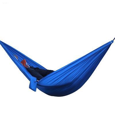 Backpacking Hammock - Portable Nylon Parachute Outdoor Double Hammock - Blue Force Sports