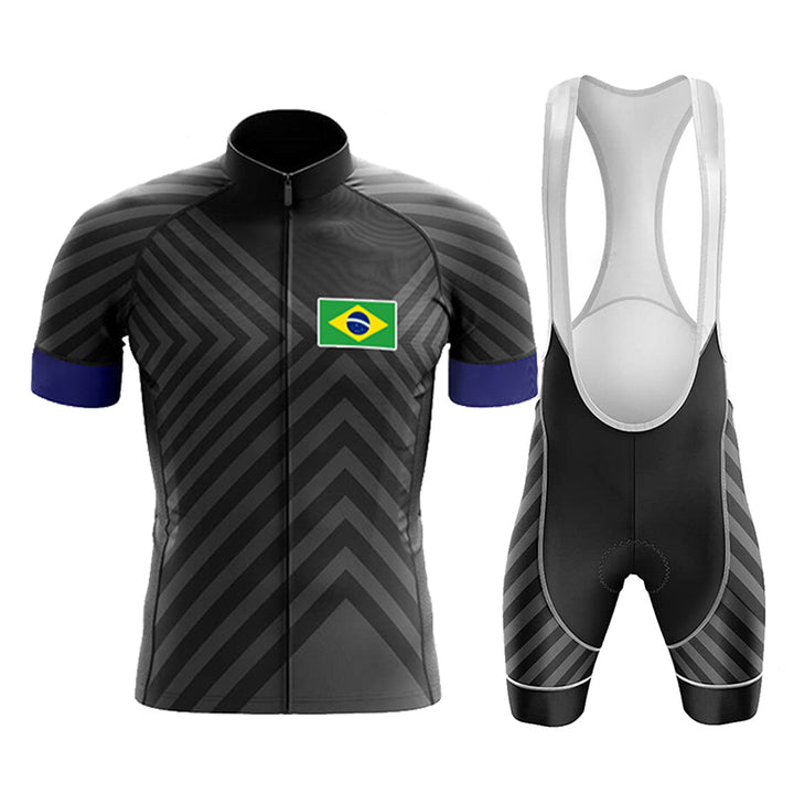 Summer Brazil Team Cycling Jersey Men's Tracksuit - Blue Force Sports