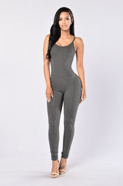 Fashion Sexy Skinny Backless Sling Jumpsuit - Blue Force Sports