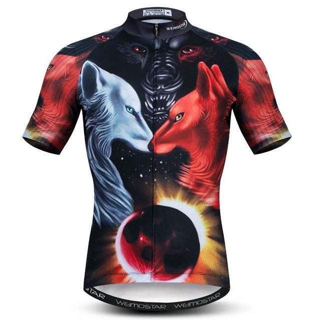 Men Cycling Jersey Motocross Short Sleeve Tops Bicycle - Blue Force Sports