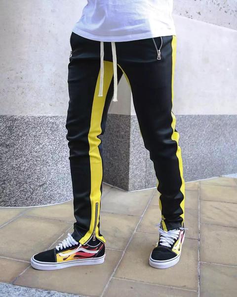 FOG Bibb with uniform pants pants trousers inside zipper retro color stripe men's casual pants - Blue Force Sports