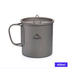 Campingbecher aus Titan mit Deckel