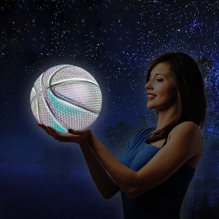 Glowing Luminous Fluorescent Basketball Night Game Basketball - Blue Force Sports