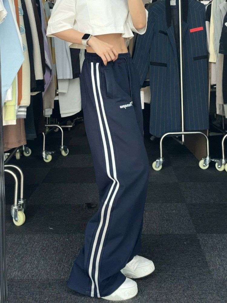 Vintage Striped Hip-hop Casual Pants - Blue Force Sports