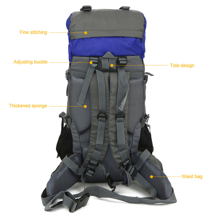 Extra Large Outdoor 60L Travel Backpack - Blue Force Sports