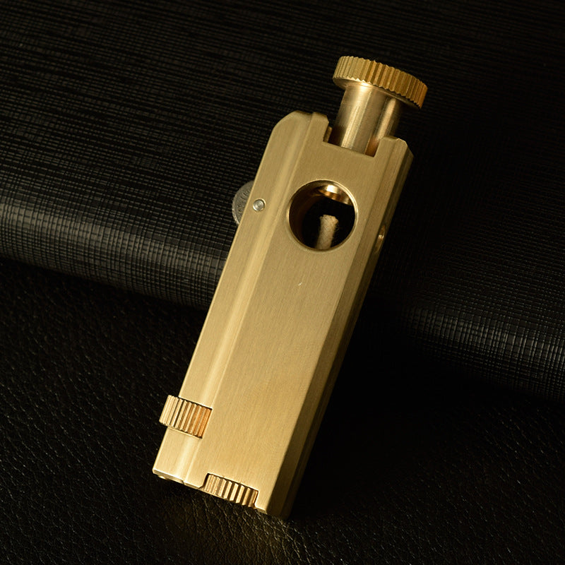 Vintage Metal Brass Heavy Duty Trench Lighter - Blue Force Sports