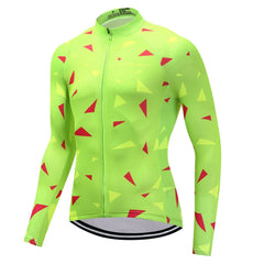 Long Sleeve Cycling Jersey - LimeLines - Blue Force Sports