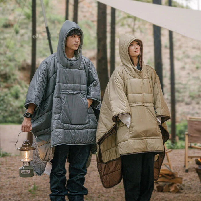 Portable Cloak-Style Thermal Sleeping Bag for Camping & Hiking