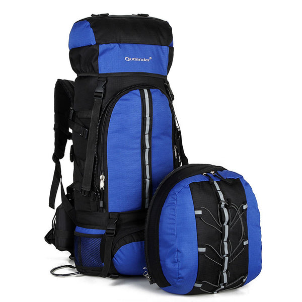 Factory wholesale professional sports 80L mountaineering bun outdoor travel exercise double shoulder bag hiking bag - Blue Force Sports