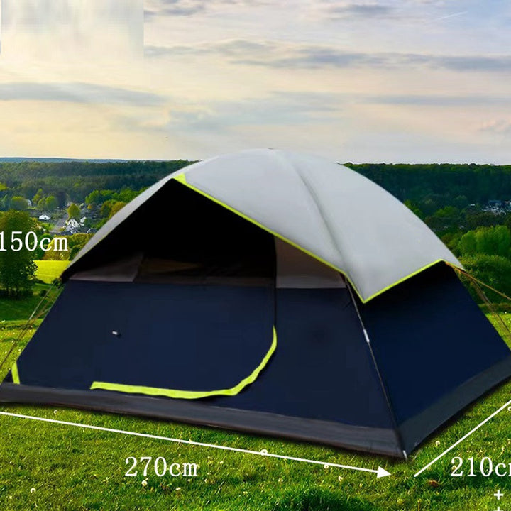 4 Person Black Coated Darkroom Tent For Camping Family Backpacking Tents - Blue Force Sports