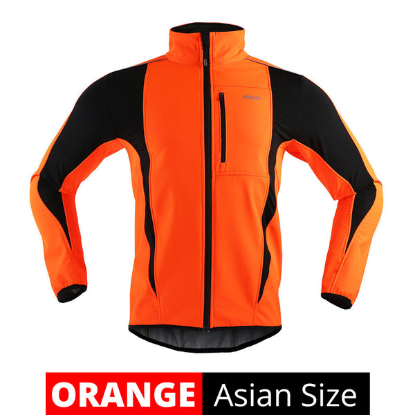 Fleece warm three layer cycling Coat Jacket Top - Blue Force Sports