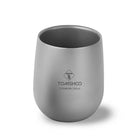Taza de camping de titanio con aislamiento de doble pared