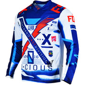 Short Sleeved Cycling Jersey Suit Summer Road Bike Cycling Shirt Mens Breathable - Blue Force Sports