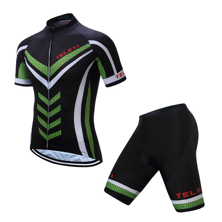 TELEYI black and green short-sleeved jersey - Blue Force Sports