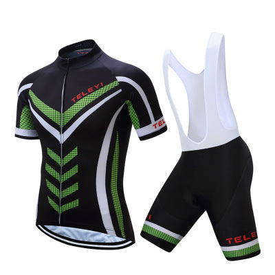 TELEYI black and green short-sleeved jersey - Blue Force Sports