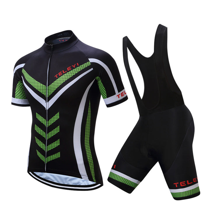 TELEYI black and green short-sleeved jersey - Blue Force Sports