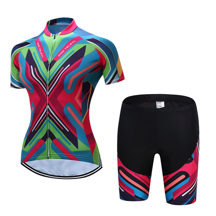 Women's short sleeve cycling jersey - Blue Force Sports