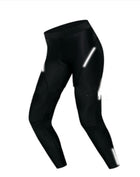 Pure Black Breathable Reflective Cycling Pants - Blue Force Sports