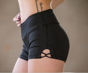 Original 2021 spring and summer new tight buttocks YOGA SHORTS dynamic single car cross hollowed out shorts - Blue Force Sports