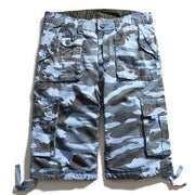 Summer Cotton Camouflage Cargo Shorts - Blue Force Sports