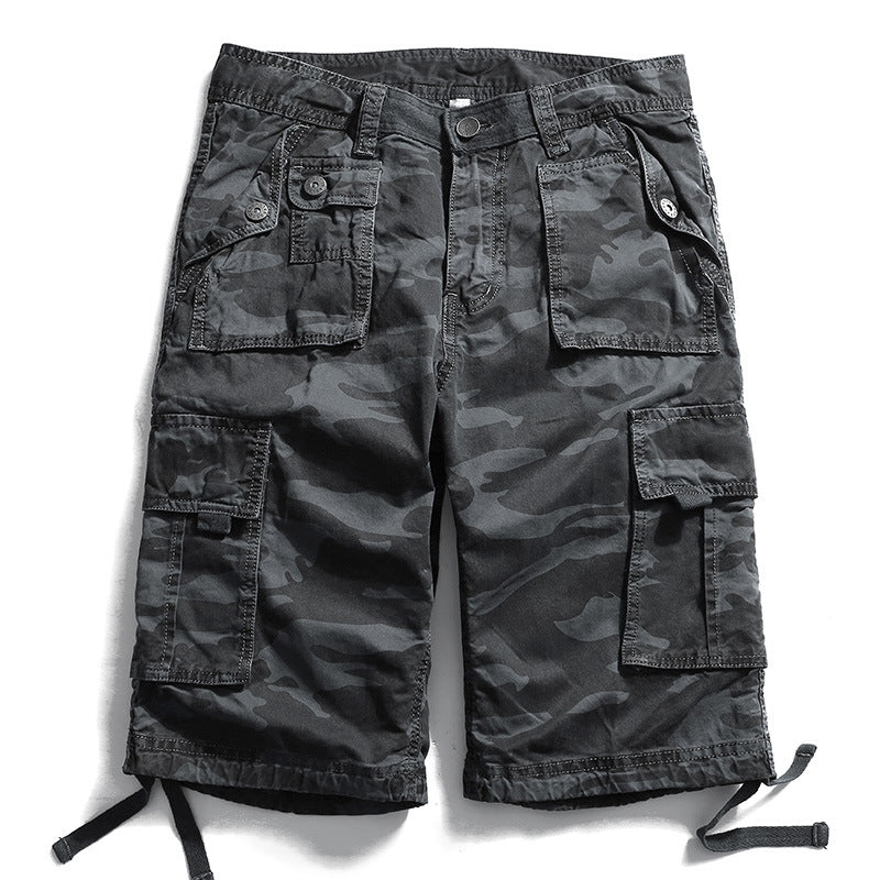 Summer Cotton Camouflage Cargo Shorts - Blue Force Sports