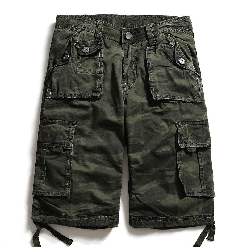 Summer Cotton Camouflage Cargo Shorts - Blue Force Sports