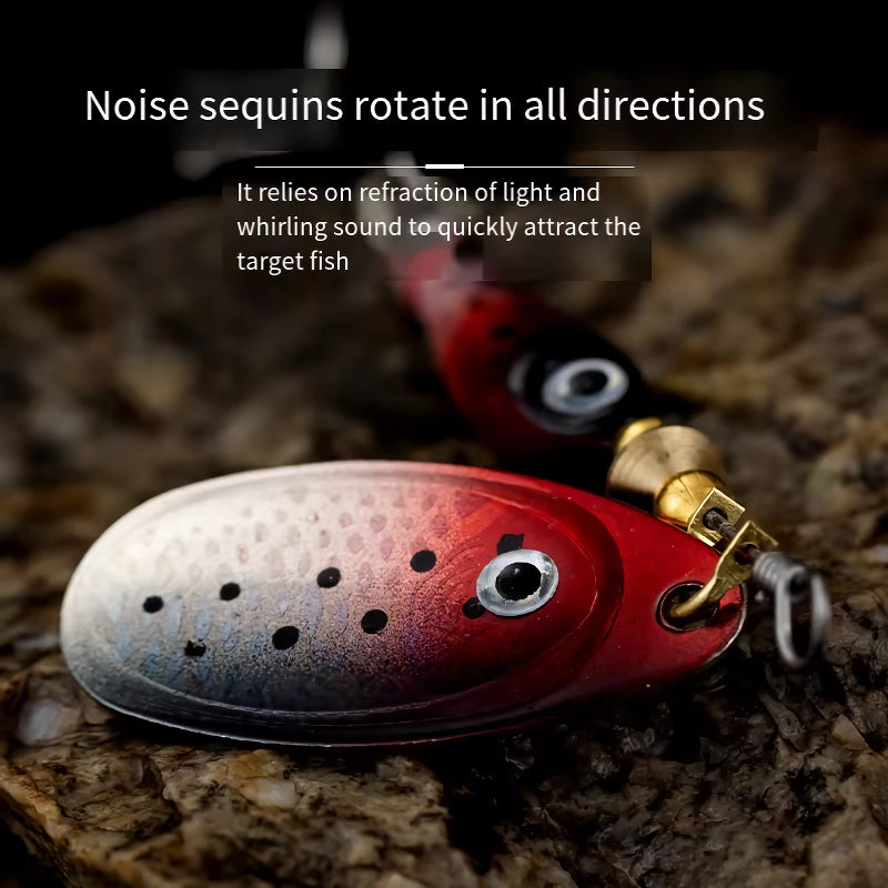 Señuelo de pesca giratorio de metal