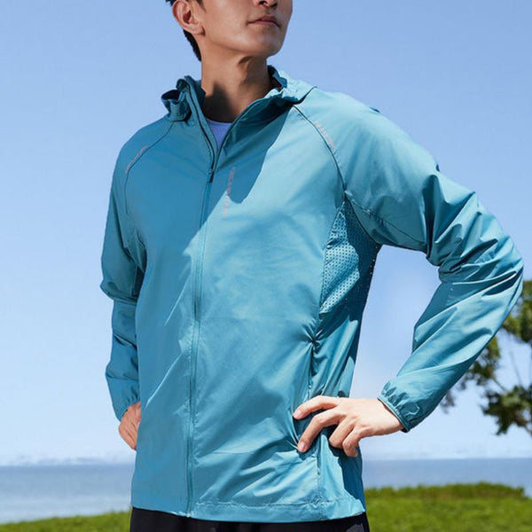 Breathable UV Protection Hooded Summer Running Jacket