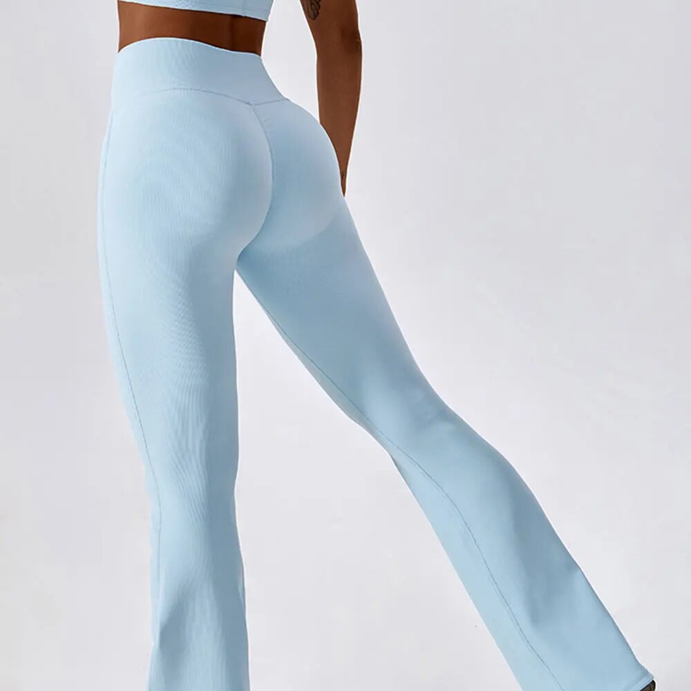 Yoga-Leggings mit hoher Taille und überkreuzter Taille – Performance-Strumpfhose für mehrere Jahreszeiten