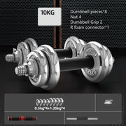 Men's Home Electroplating Pure Iron Barbell Set - Blue Force Sports