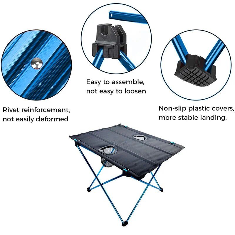 Ultraleichtes, klappbares Picknicktisch-Set für den Außenbereich mit Rahmen aus Aluminiumlegierung