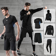 Running quick-drying basketball sports suit five-piece training suit - Blue Force Sports