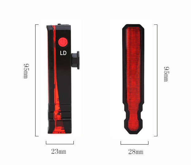 Cycling bicycle light tail light laser tail light - Blue Force Sports