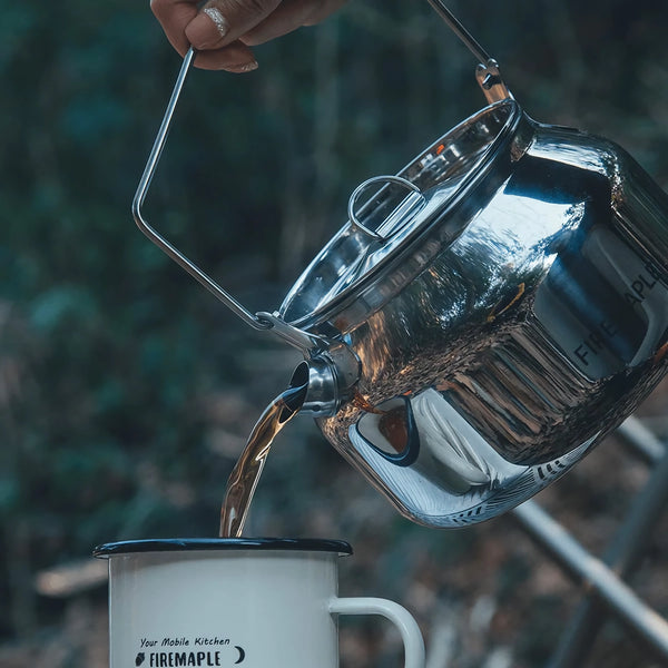 1,2 l Camping-Wasserkocher aus Edelstahl für Outdoor-Abenteuer