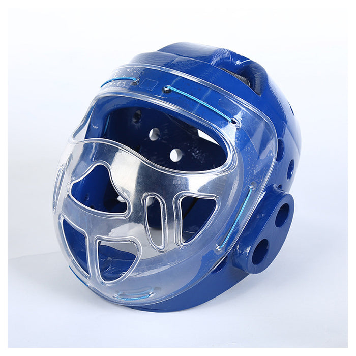 Helm Pelindung Kepala Karate Taekwondo Sanda Head Integrated - Blue Force Sports