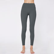 Women's Double Sided Nylon Nude Yoga Pants - Blue Force Sports