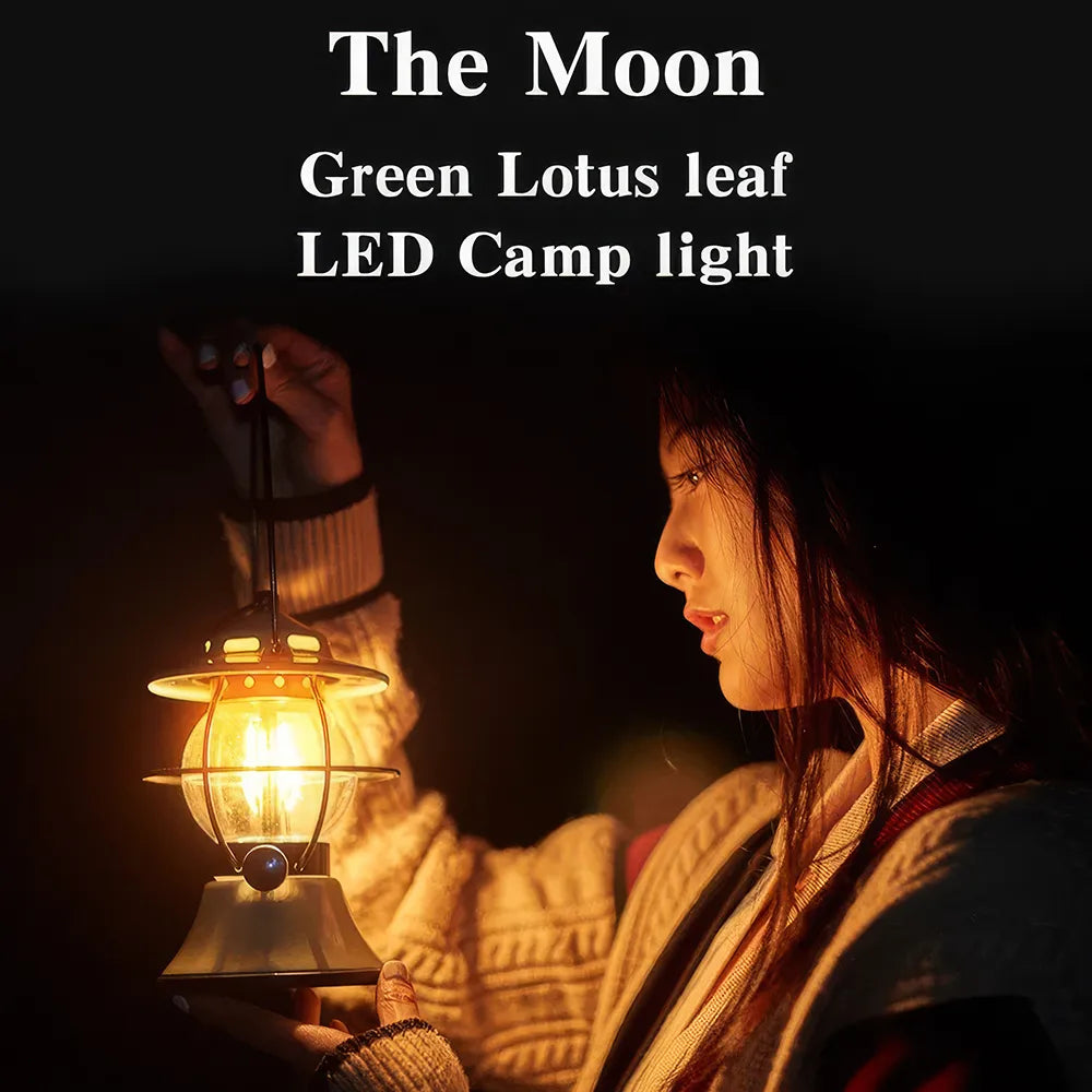 Linterna de camping retro LED recargable 