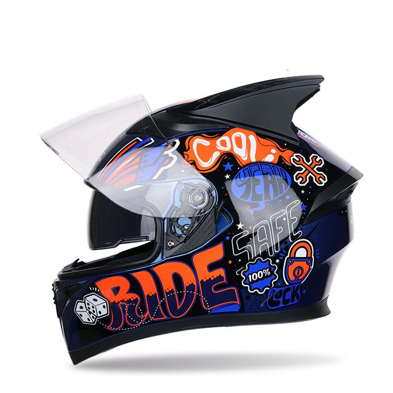 Four seasons corner motorcycle racing helmet - Blue Force Sports