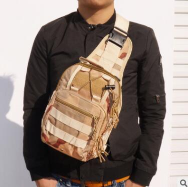 Hot Style Canvas Riding Pack Camouflage Field Sports Small Chest Bag Single Shoulder Oblique Cross Outdoor Tactical Package. - Blue Force Sports