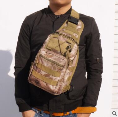 Hot Style Canvas Riding Pack Camouflage Field Sports Small Chest Bag Single Shoulder Oblique Cross Outdoor Tactical Package. - Blue Force Sports