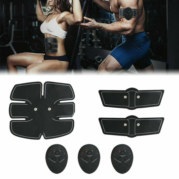 Electric Muscle Toner Machine ABS Toning Belt Simulation Fat Burner Belly Shaper - Blue Force Sports