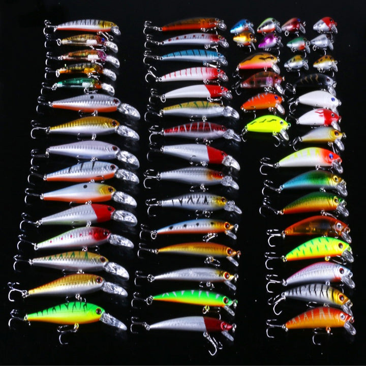 HENG JIA fast selling 56 pieces of lure bait bait kit EBAY bursting fake bait suit lure - Blue Force Sports