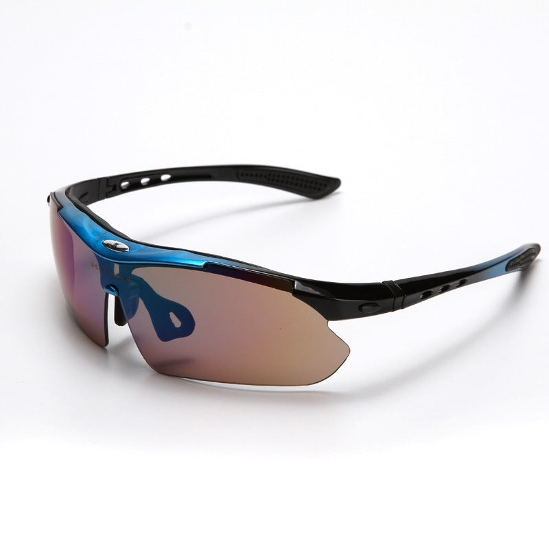Outdoor bicycle windproof glasses Cycling polarizer Goggles sports sunglasses 5 color suit - Blue Force Sports